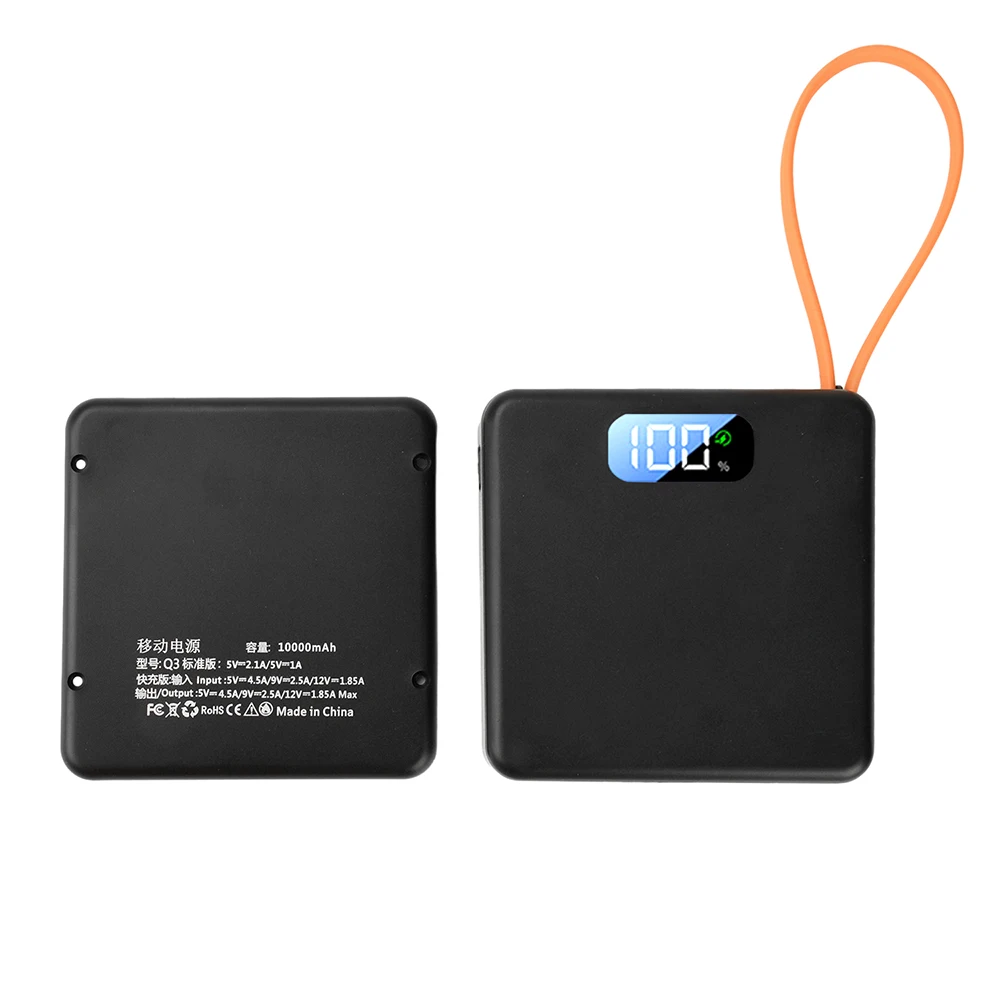 3*18650 Держатель батарейного отсека Power Bank со светодиодным цифровым дисплеем USB Type-C Charge Shell 18650 Чехол для батареи без батареи
