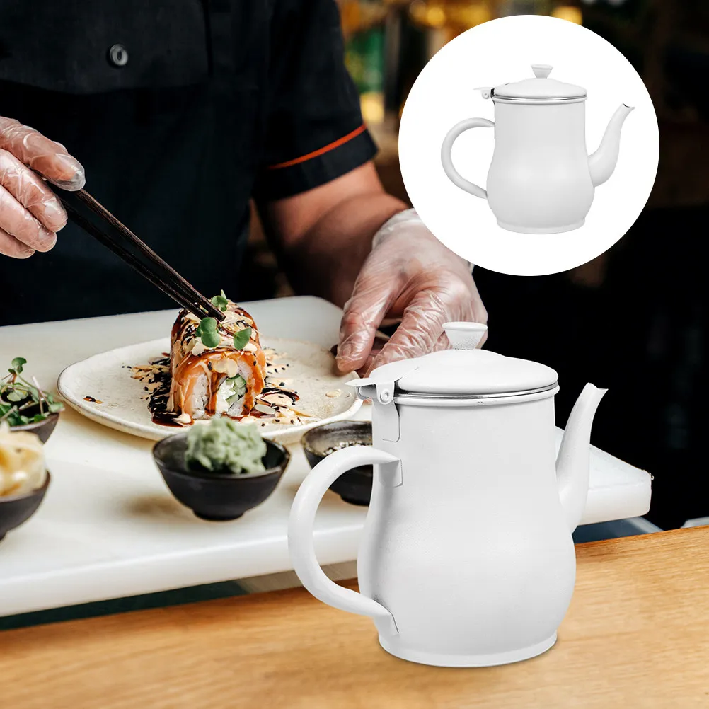 

48 Oz Cooking Oil Filter Pot Stainless Steel Reusable Oil Container with Strainer for Kitchen Grease Storage Drain Jar