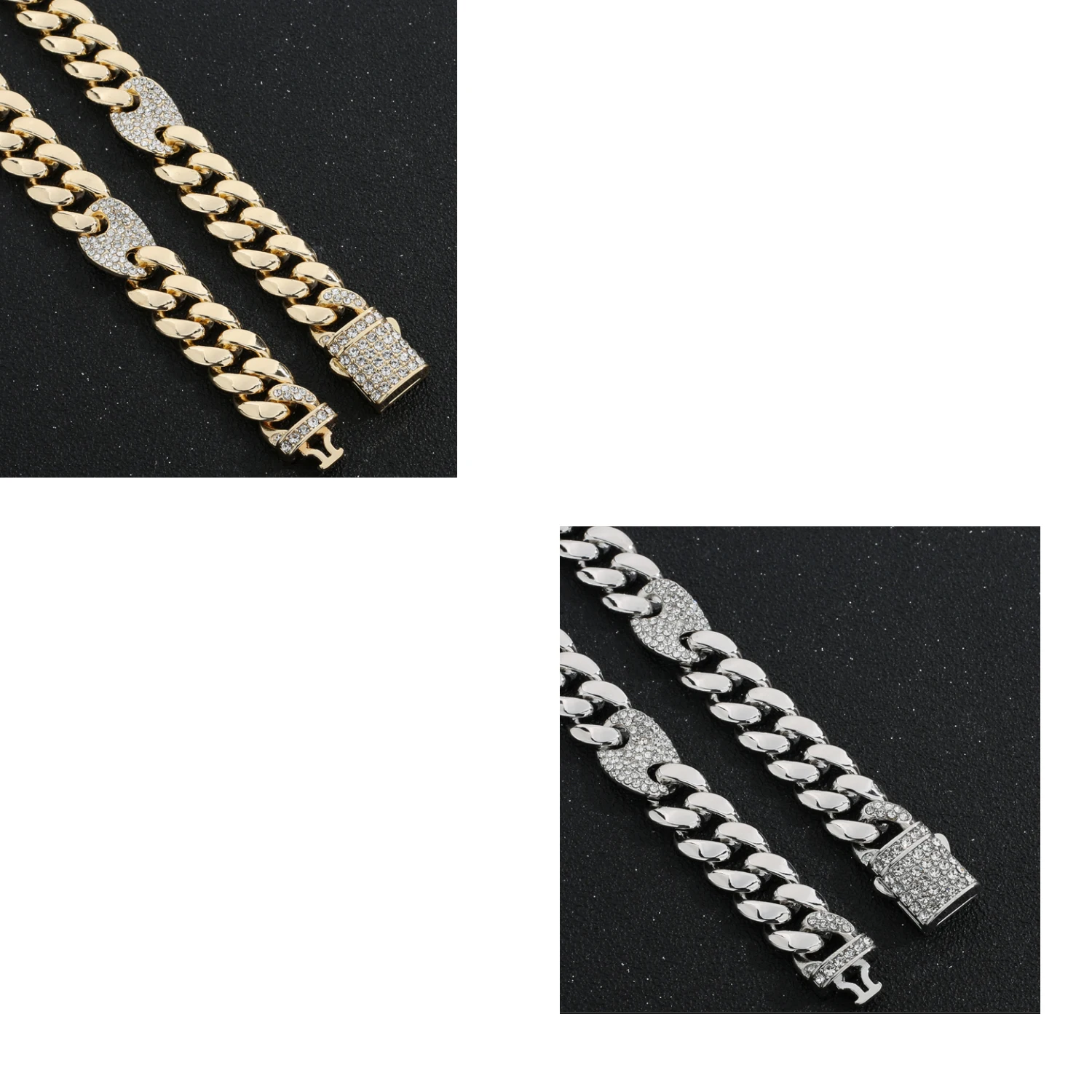 Men's chain hip-hop style/width 13.5mm/length 50m/55cm/60cm Men's dress Men's Miami chain