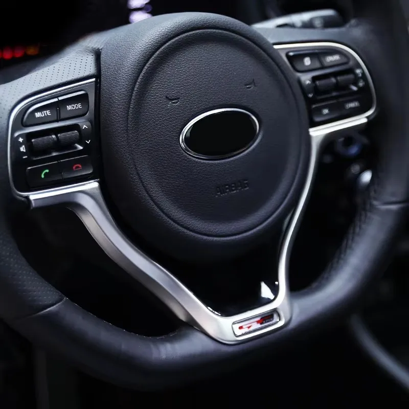 عجلة توجيه سيارة الزخارف التبديل غطاء أزرار التحكم ملصق اكسسوارات لكيا سبورتاج 4 QL 2016 2017 2018 2019 2020 2021 #3