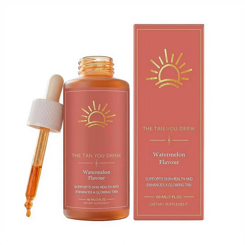Self Tanning Liquid Drops Enhance Skin Melanin Natural Bronzer Sunless Tanning Lotion for Face & Body Natural-Looking Tanner