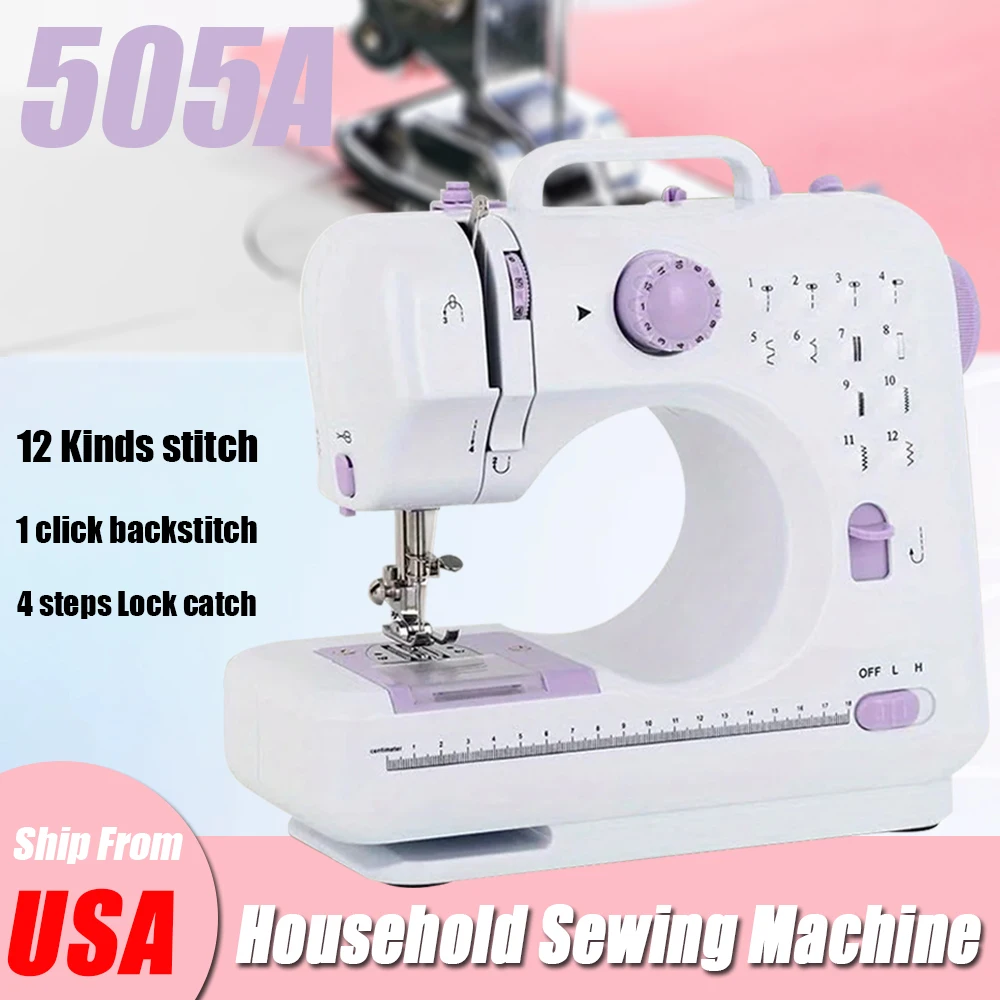 Protable Sewing Machine 12 Kinds Stitch Presser Foot Electronic Household Sewing Automatic Sewing Machines One-click Backstitch