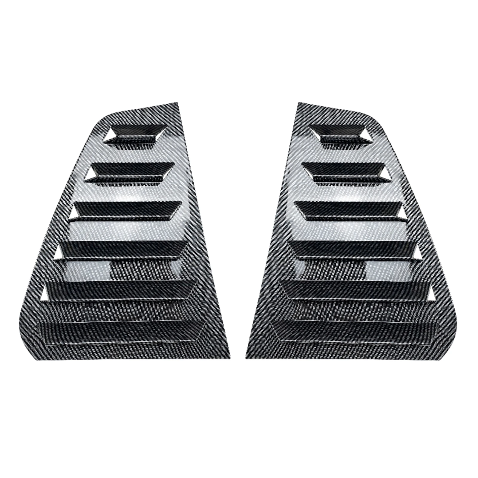 Carbon Fiber Look/Gloss Black Rear Side Window Louver Shutter Trim Cover For Volkswagen VW Golf7 MK7 MK7.5 GTI /GTD/ R 2013-2019