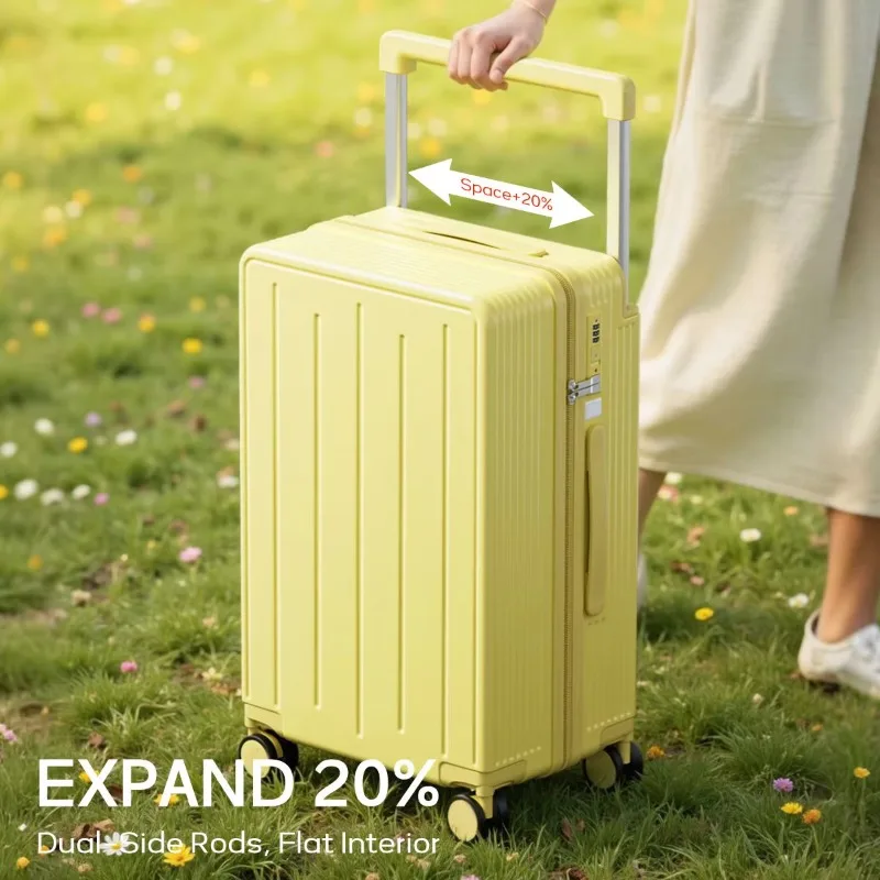 Bagage à roulettes ABS + PC, Portable, polyvalent, grande capacité, avec serrures, valise légère et Durable pour voyage