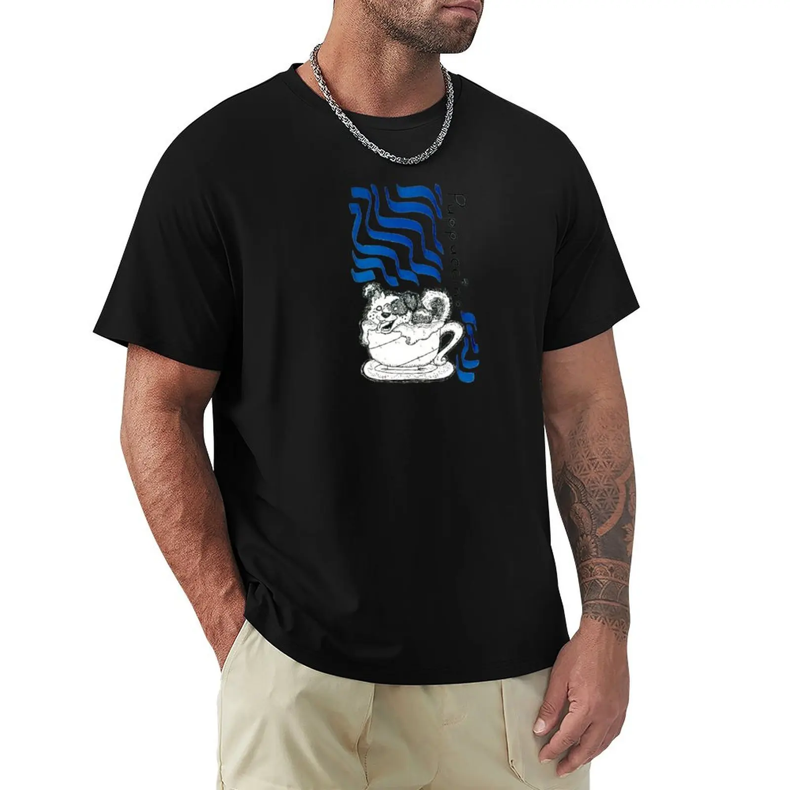 Punimal Café: Puppuccino T-Shirt Modern Style Print T-Shirt