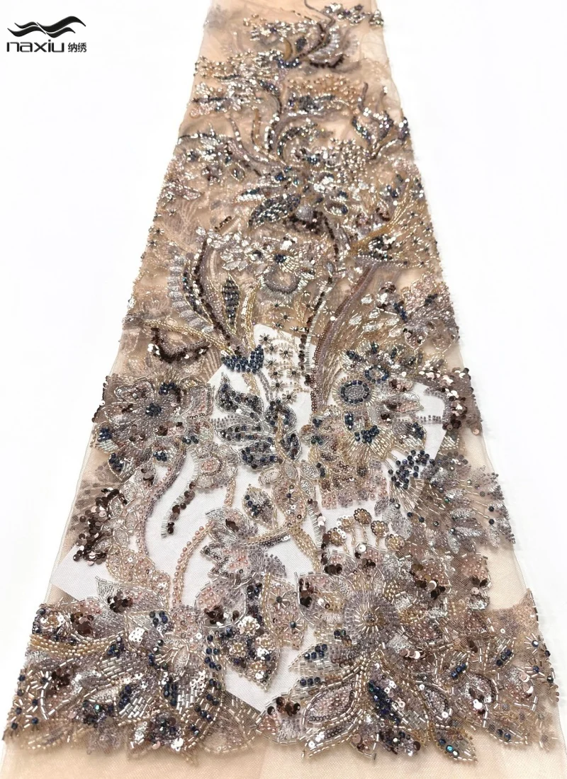 

Madison Luxury African Nigerian Groom Sequins Beads Lace Fabric 2026 High Quality French Tulle Lace Fabric For Bridal Dress