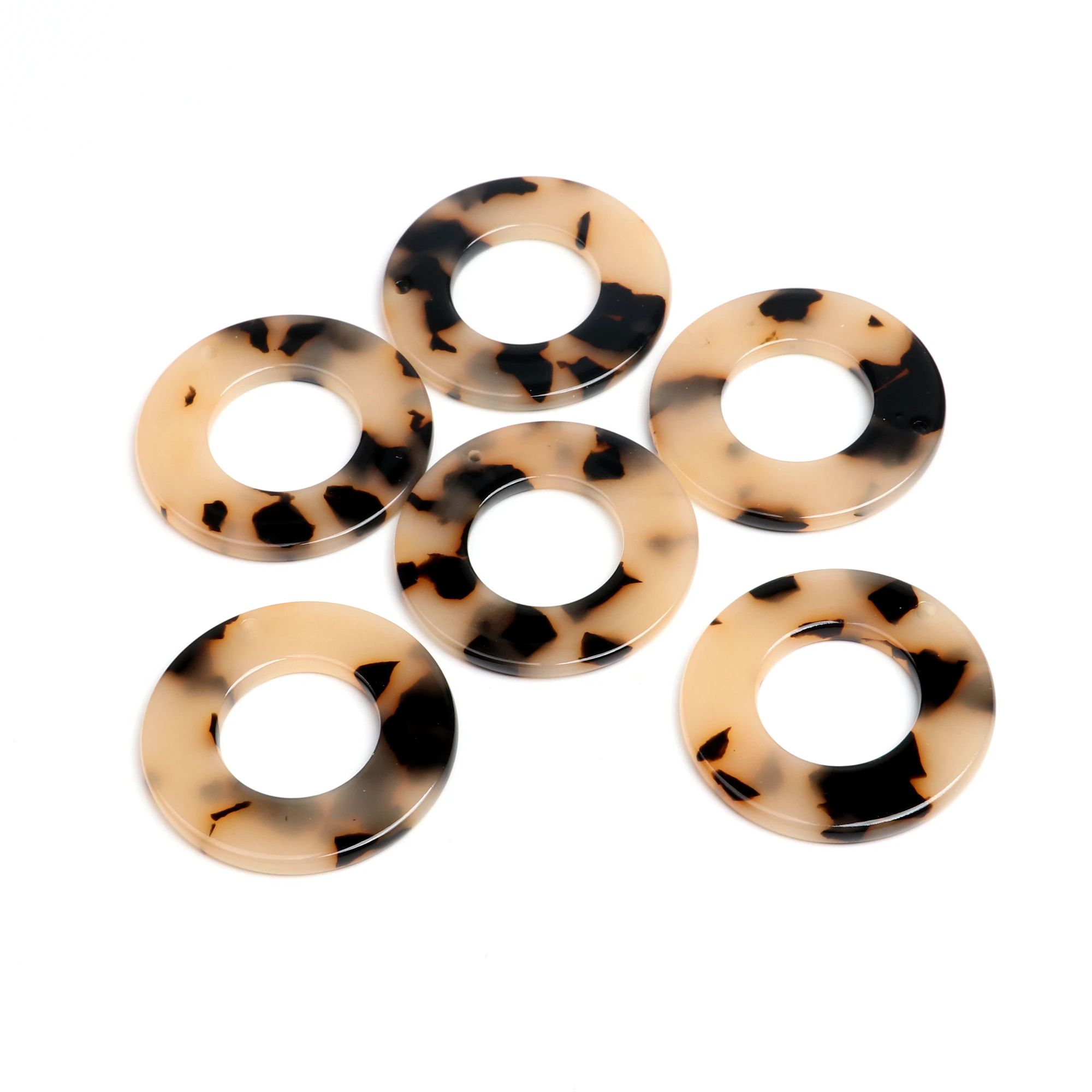 Leopard Print,Tortoise Shell Earring Charm,Acetate Acrylic Beads,Circle Shaped,Boho,Earring Parts,Ohrringe finding,30mm