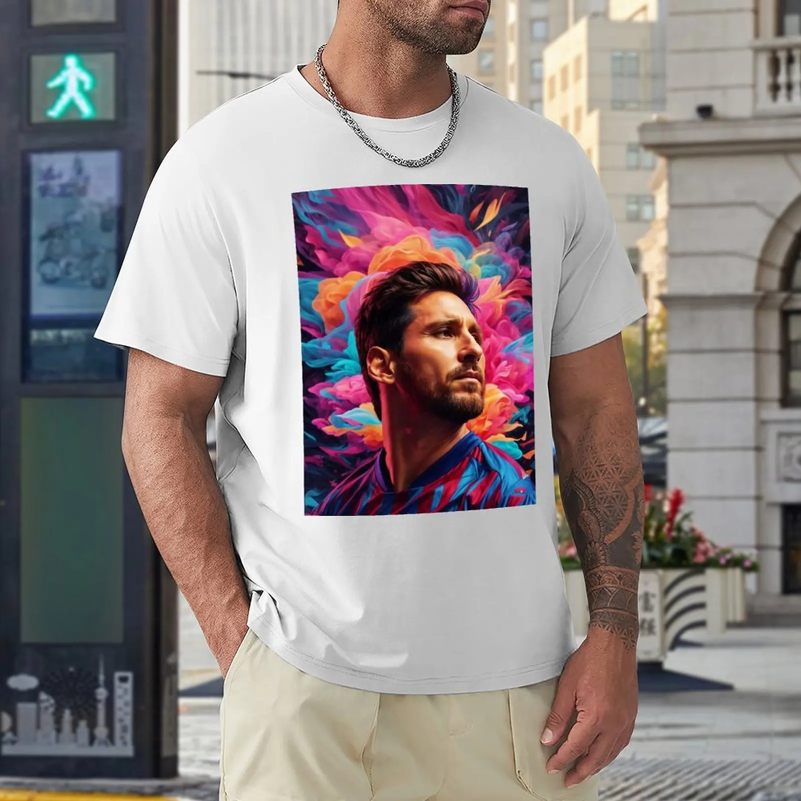 Leão e Andrés E Messi T-shirts, Argentina No.10 CABRA Caricatura, Alta Qualidade Movimento Atividade Compilação, Fofa CELEBRAÇÃO