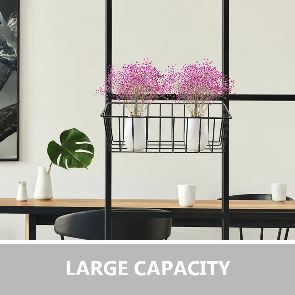 

2pcs Wall Hanging Basket Kitchen Storage Organizer Bathroom Wire Rack Large Capacity Iron Hanging Wire Basket For Toothbrush