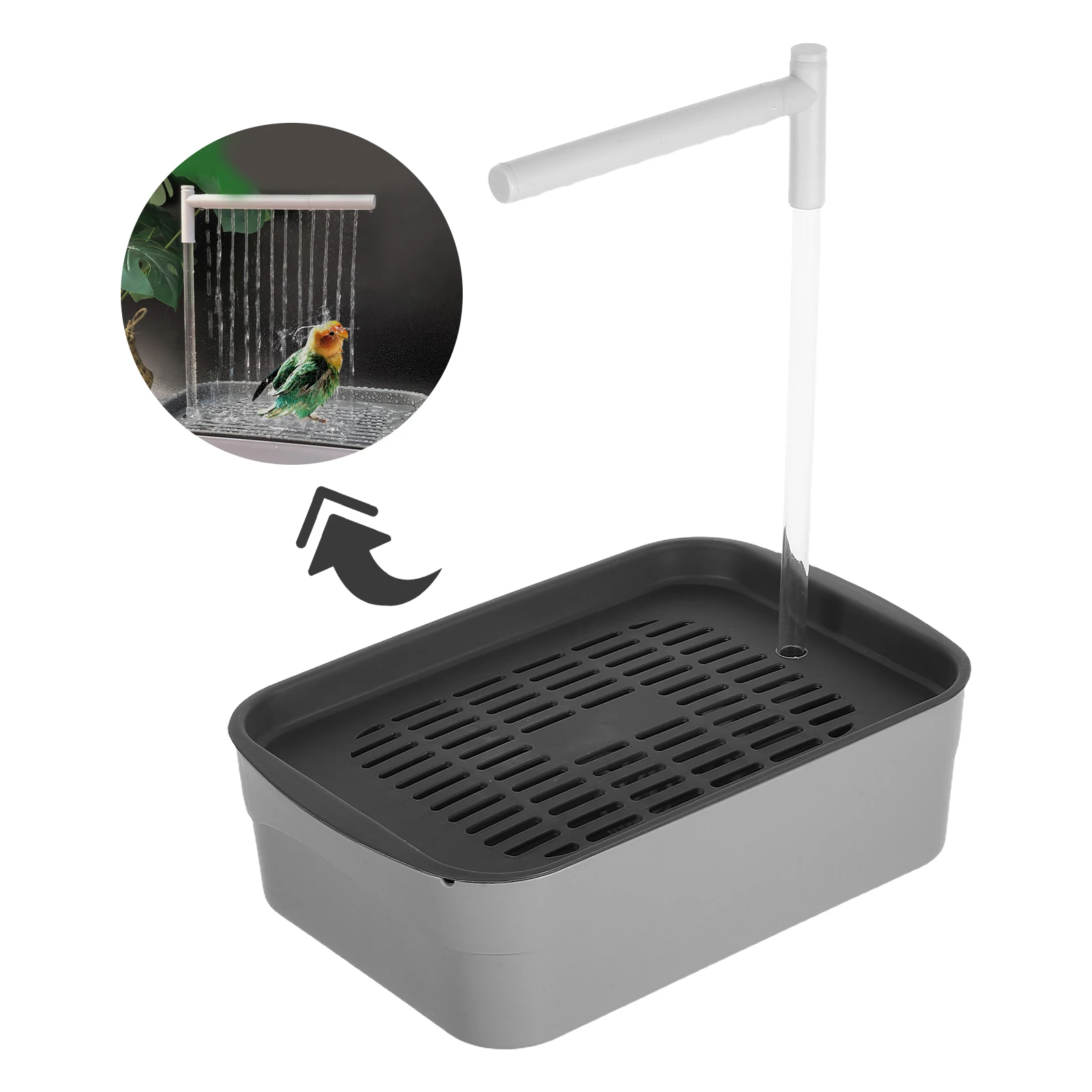 

Parrot Automatic Bathtub Shower Parakeet Bowl Bird Shower Bowls Parrot Bathtub Automatic Bird Bath Parakeet Bath Bowl Pet