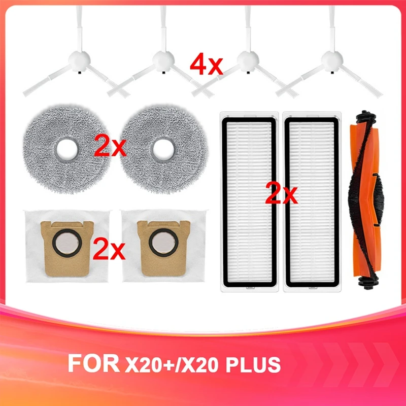 

Аксессуары ABZY для робота-пылесоса Xiaomi Mijia X20 +/X20 PLUS, основная щетка, боковая щетка, фильтр для швабры