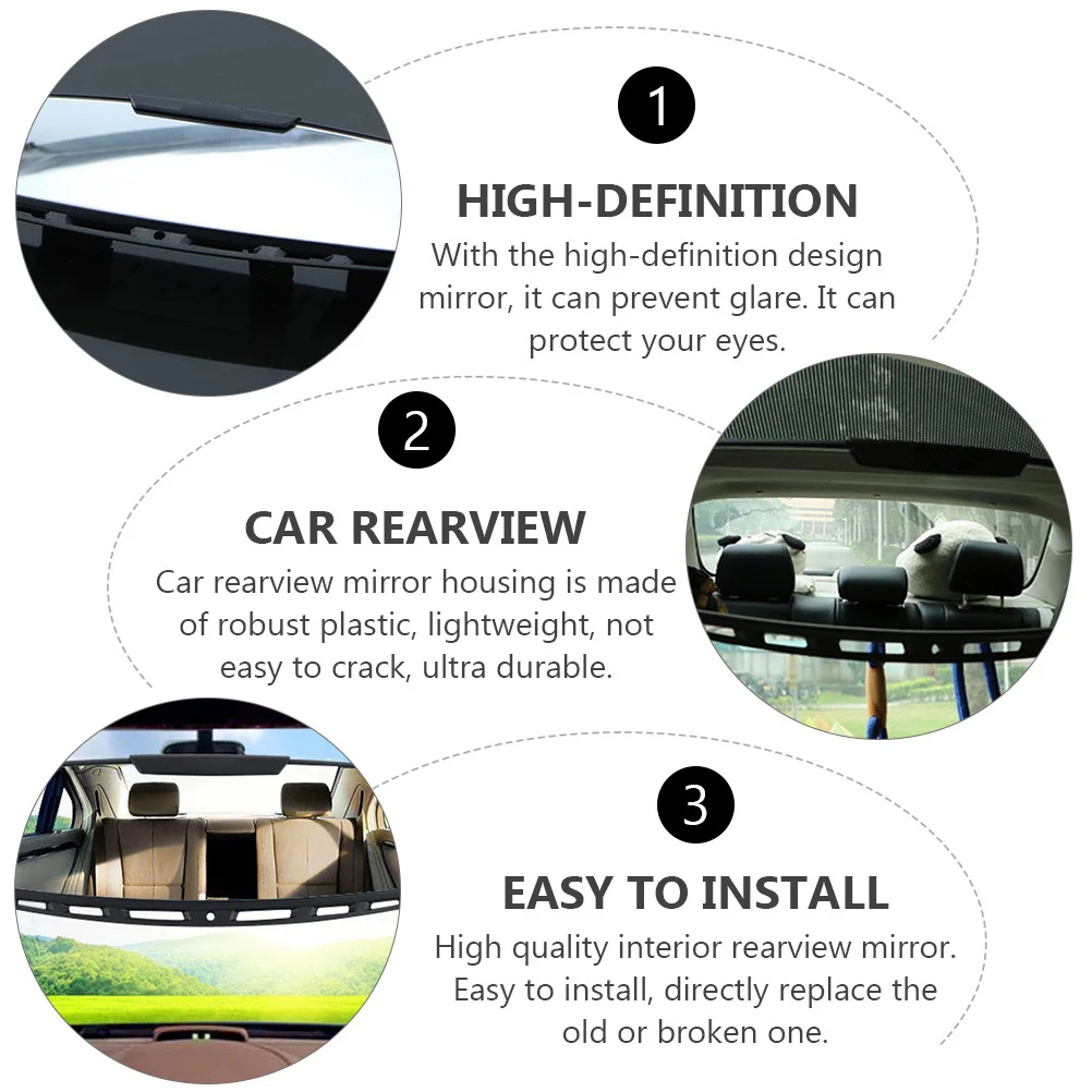 

High Quality Car Rearview Mirror Stylish Design Wide View Durable Lightweight Easy Installation Car Rearview Mirror