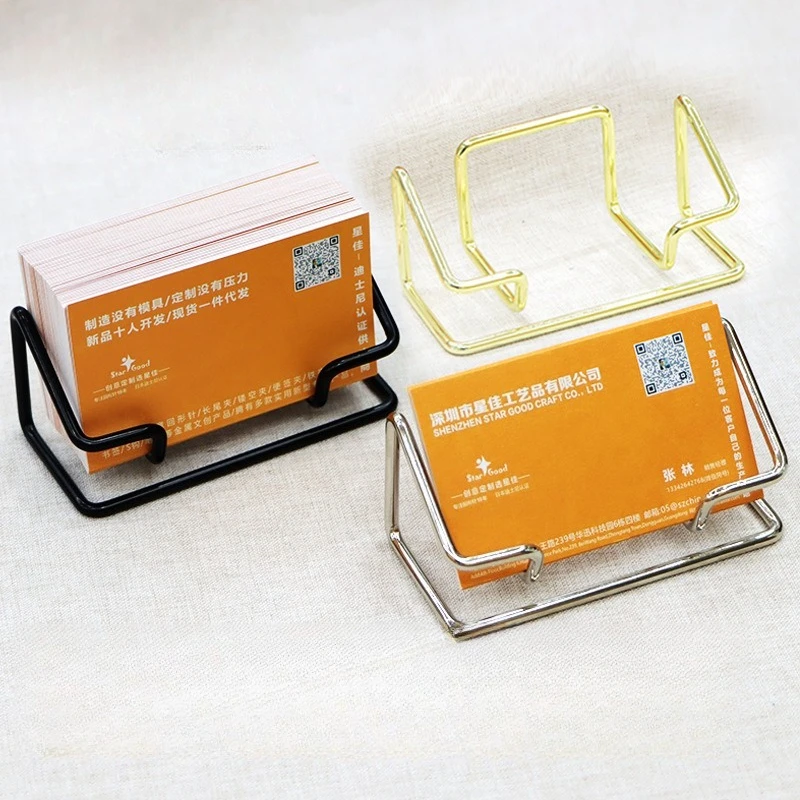 Porta biglietti da visita verticale da tavolo, porta biglietti da visita in metallo, porta biglietti da visita di alta qualità