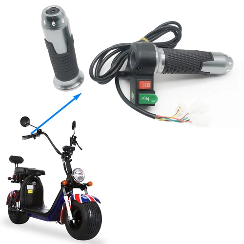Imagen 2 del producto Engranaje de bocina con mango de acelerador Citycoco de 60V para piezas de patinete eléctrico chino Halei Citycoco