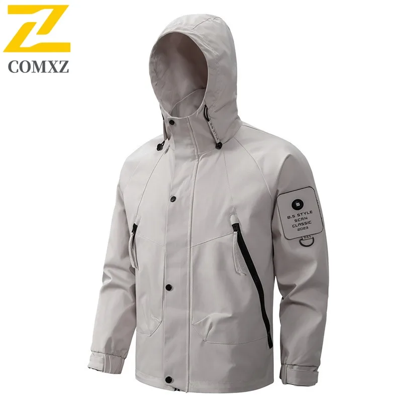 

COMXZ Premium Mens Jacket Comfortable Outdoor Travel Durable Motorcycle Coat Fashion Hooded Daily Style Autumn New Clothing