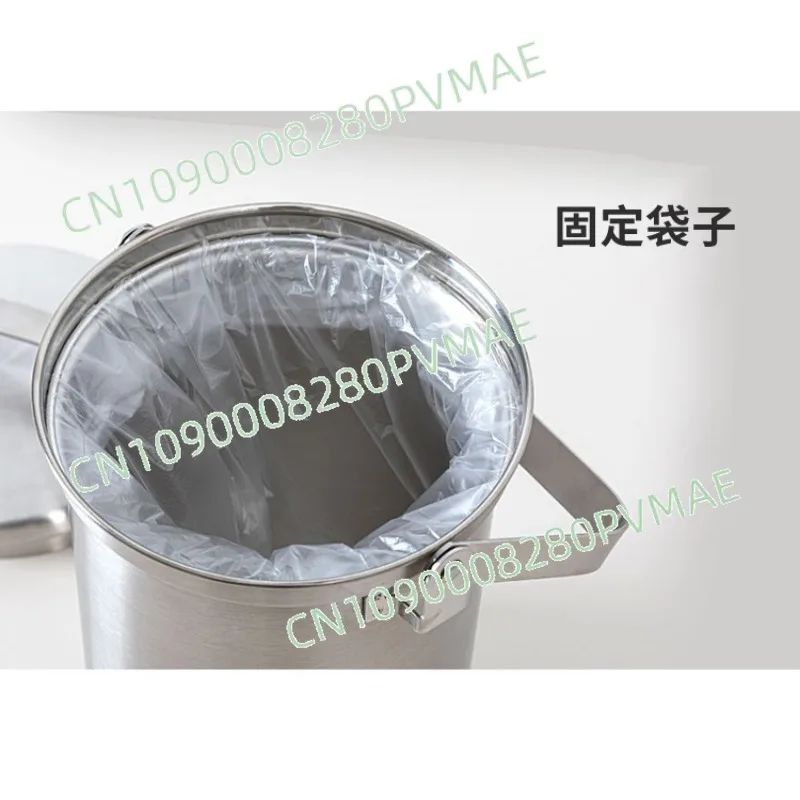 سلة مهملات الطعام من الفولاذ المقاوم للصدأ سعة 3 لتر 304 - دلو نفايات المطبخ بغطاء صغير للاستخدام المنزلي