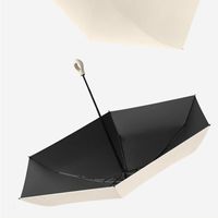 Anti UV Mini Sun Umbrella Windproof Lightweight Portable Rain Umbrella with Buckle Handle Five-Folding Parasol Outdoor