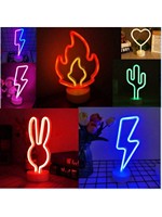 Desktop decorative LED neon lights, Halloween gifts, party table lamps, room atmosphere creation, powered by USB or batteries