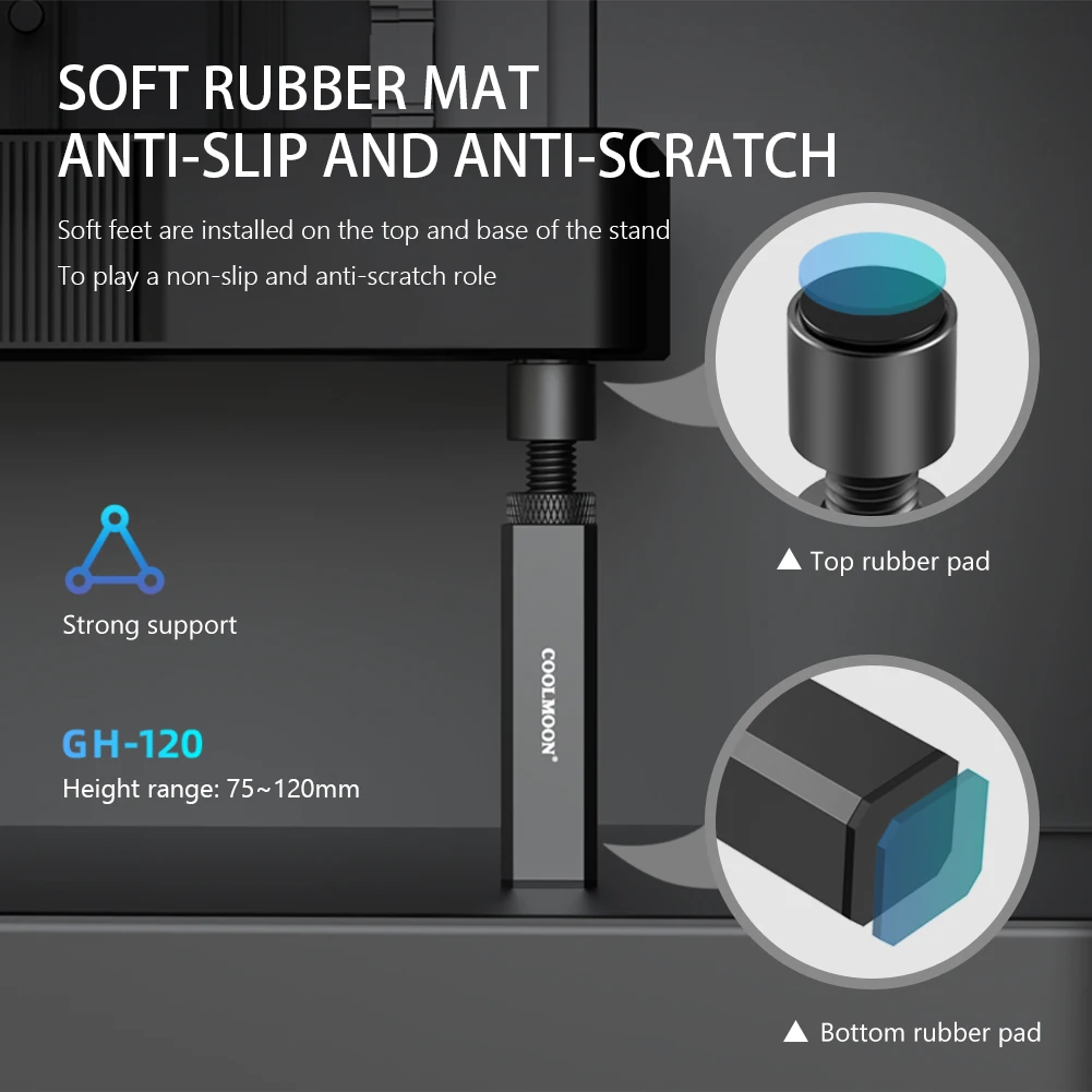 Coolmoon ตัวยึดการ์ดแสดงผลแบบเกลียวสำหรับ alas magnetik กระเป๋าเก็บบัตรวิดีโอแบบยืดหดได้ป้องกันการขีดข่วนกันลื่นสำหรับแชสซี atx/ M-ATX/ITX