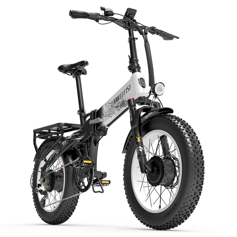 

Lankeleisi X2000 MAX Electric Bike 2*1000W Dual Motor 20 Inches Folding Ebike 48V20Ah Fat Tire Electric Bicycle