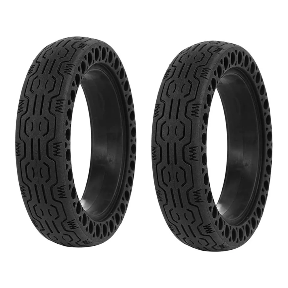 

Tire Replacement Rubber Solid Tire Front/Rear Tire Replacement Wheels Honeycomb Tires for Scooter for Xiaomi M365 Black