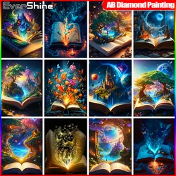 Evershine Full Square Diamond Painting Book AB Drill New Arrival Diamond Mosaic Landscape Tree Embroidery Castle Handmade Hobby