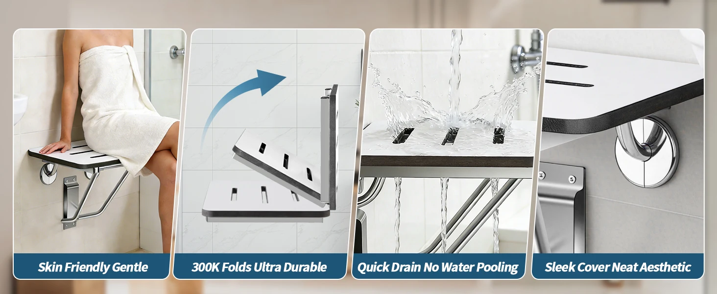 Folding Wall Mounted Shower Seat
