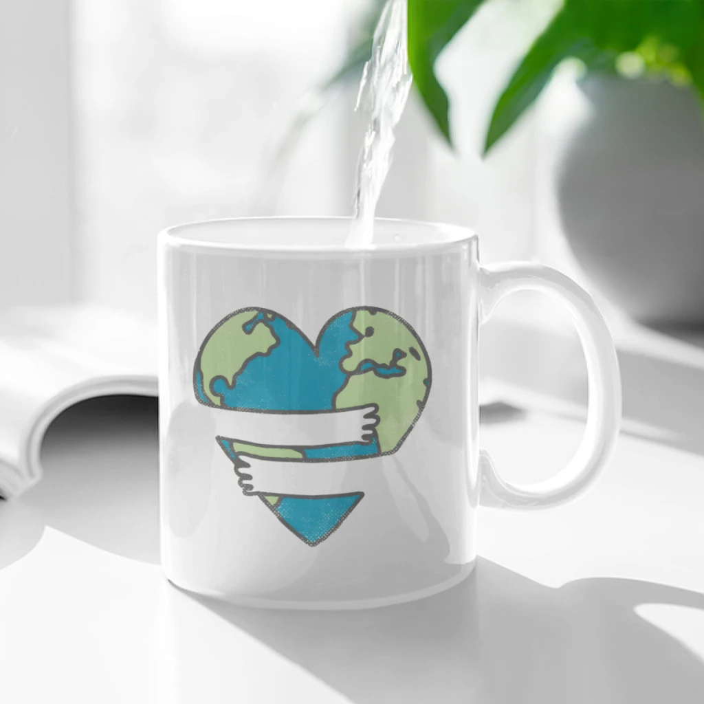 

Love the Earth Ceramic Cup Coffee Oatmeal Breakfast Cup Creative Personality Mug