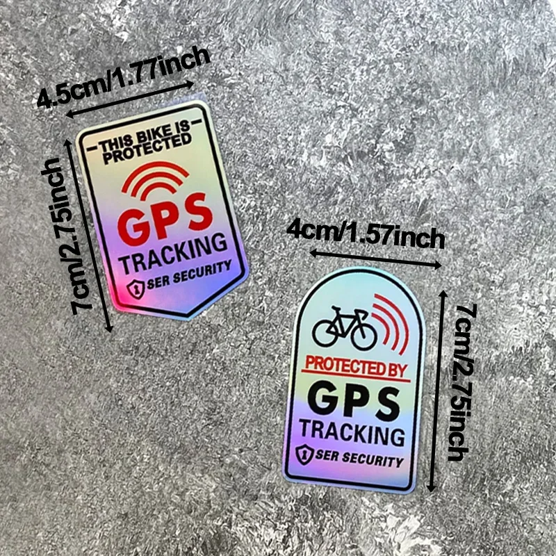 1PC Reflective Laser GPS TRACKING Bicycle Stickers Waterproof for Road Bike Frame Top Tube Vinyl Decals Security Warning Decor