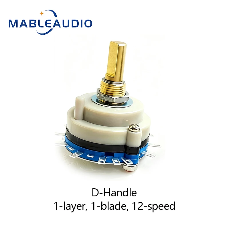 1PCS 1x12, 2x12, 3x12, 4x12 Sealed Rotary Band Switch, 2-blade/3-knife, 12-gear D-Handle Amplifier Accessories