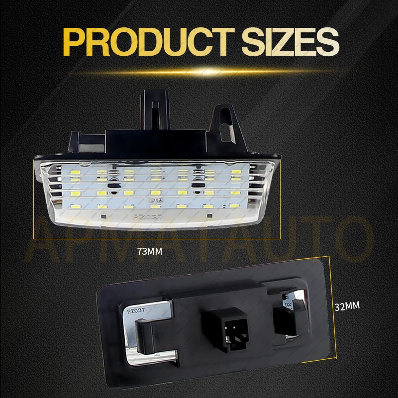 2Pcs LED License Plate Lights Fit For Nissan Sentra Altima Sedan Versa Note Rogue Select Number License Plate Lamp Accessories