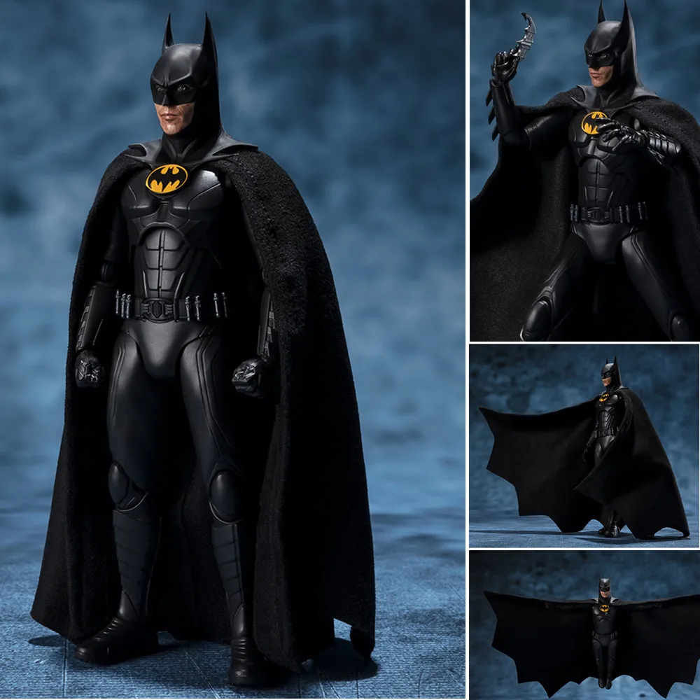 

In Stock Anime S.H.Figuarts Batman The Flash Original PVC The Dark Knight Action Figure Toys for Children Detective Comics Model