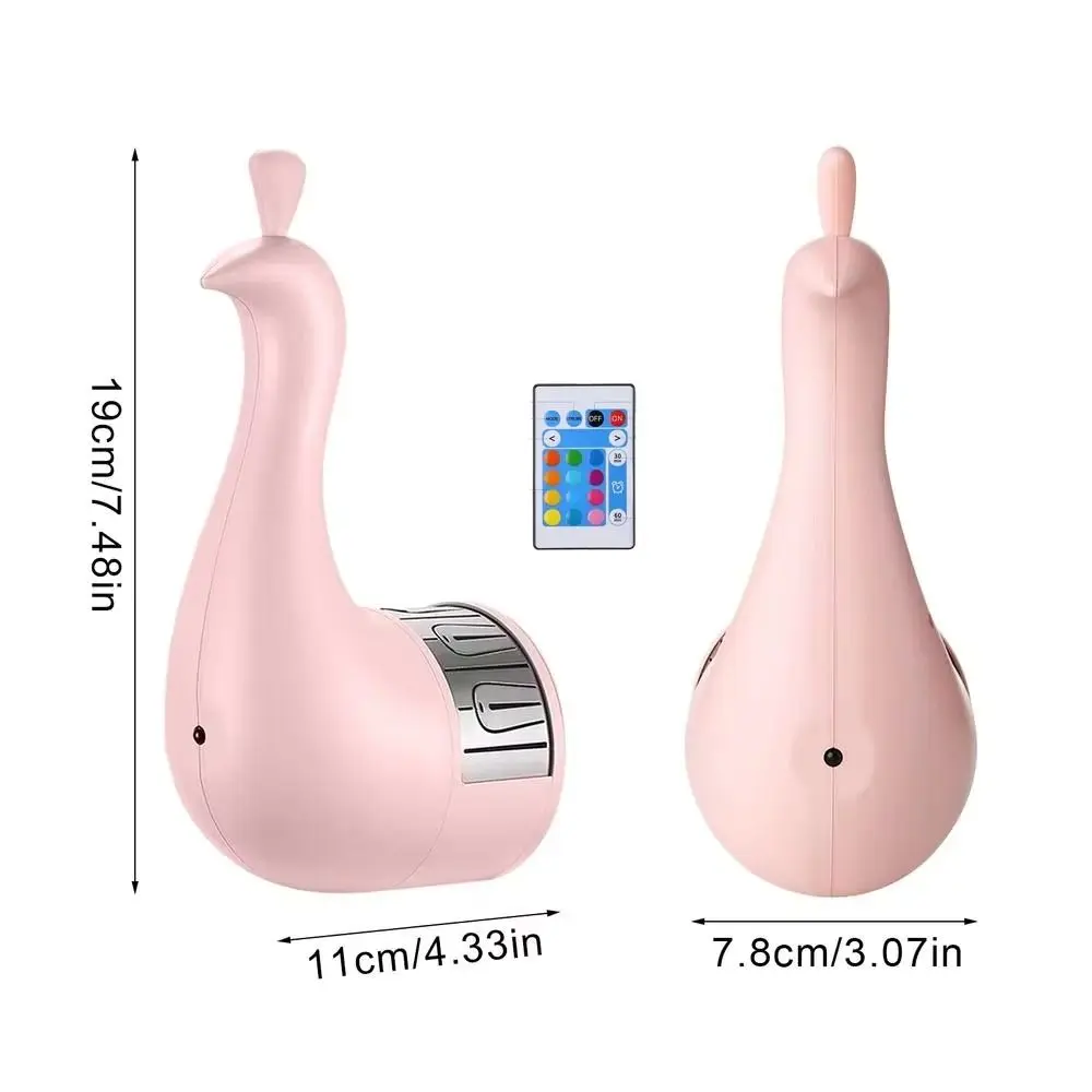 تغيير لون الطاووس الجدار مصباح USB قابلة للشحن التحكم عن بعد الحيوان الإضاءة بريق الحائط عكس الضوء اللمس