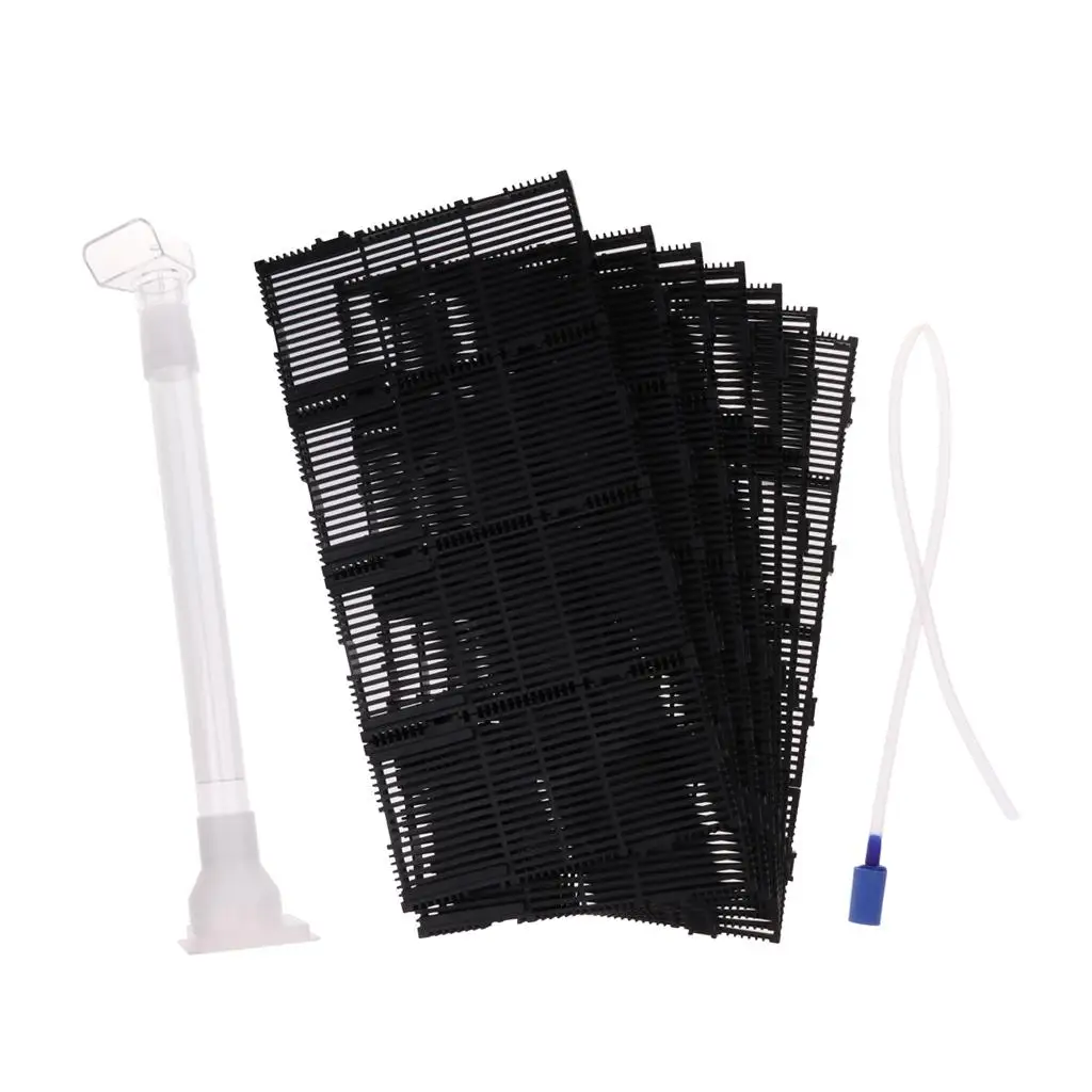 Aquarium Under Gravel Fish Tank Bottom Filtration Plate Filter System Black Without Nozzle Durable and Useful