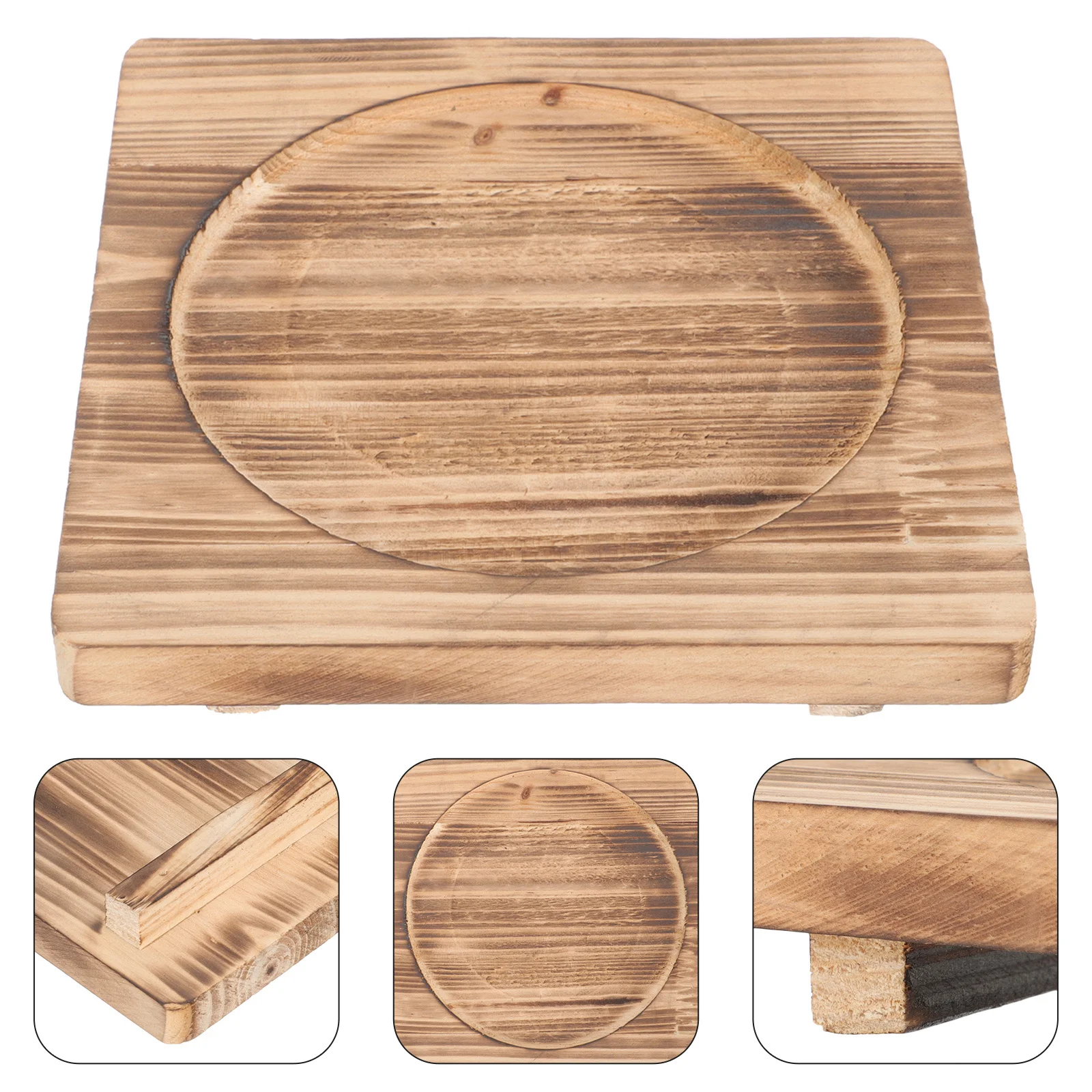 

Wear-Resistant Natural Wood Pot Mat Heat Insulation Anti-Scald Kitchen Holder Multifunctional Reusable Tabletop