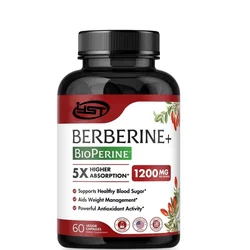 Berberine Supplement 1200mg - Increased absorption rate by 5 times - Ultra pure 98% aspartic acid HCL - Immune support - Non GMO