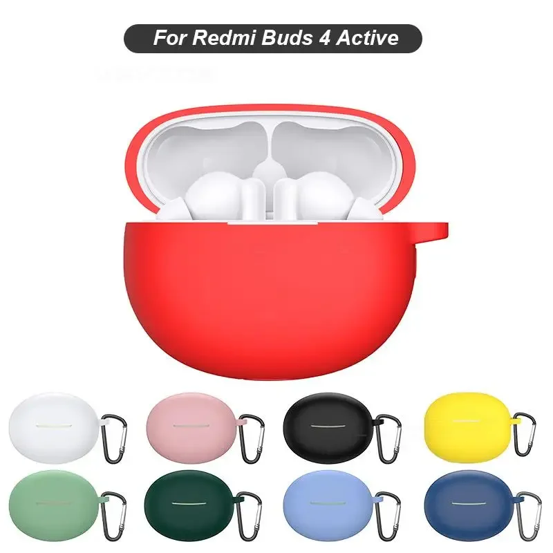 Silicone Case For Redmi Buds 4 Active Bluetooth Wireless Earphones Protective Sleeve For Xiaomi Redmi Buds 4 Active Cover Funda