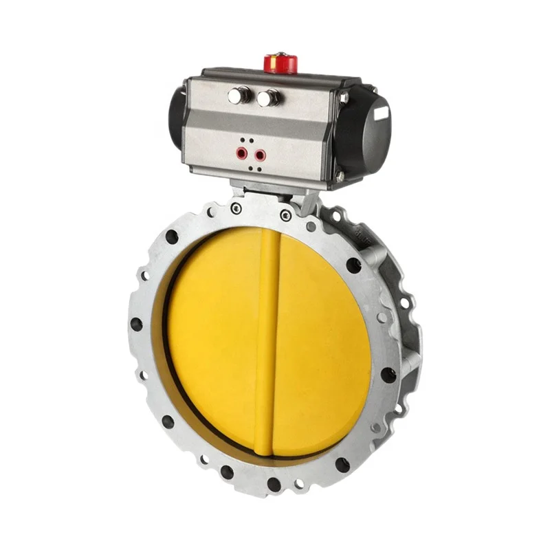 Cement Silo Pneumatic Dust butterfly Valve Dn100 butterfly Valves with Pneumatic Actuator