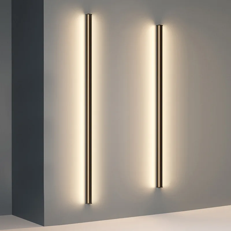 

Modern Long Line Led Wall Lamp black Wall Sconce Lamp Minimalist Living Room TV Wall Lights Bedroom Bedside Lamp