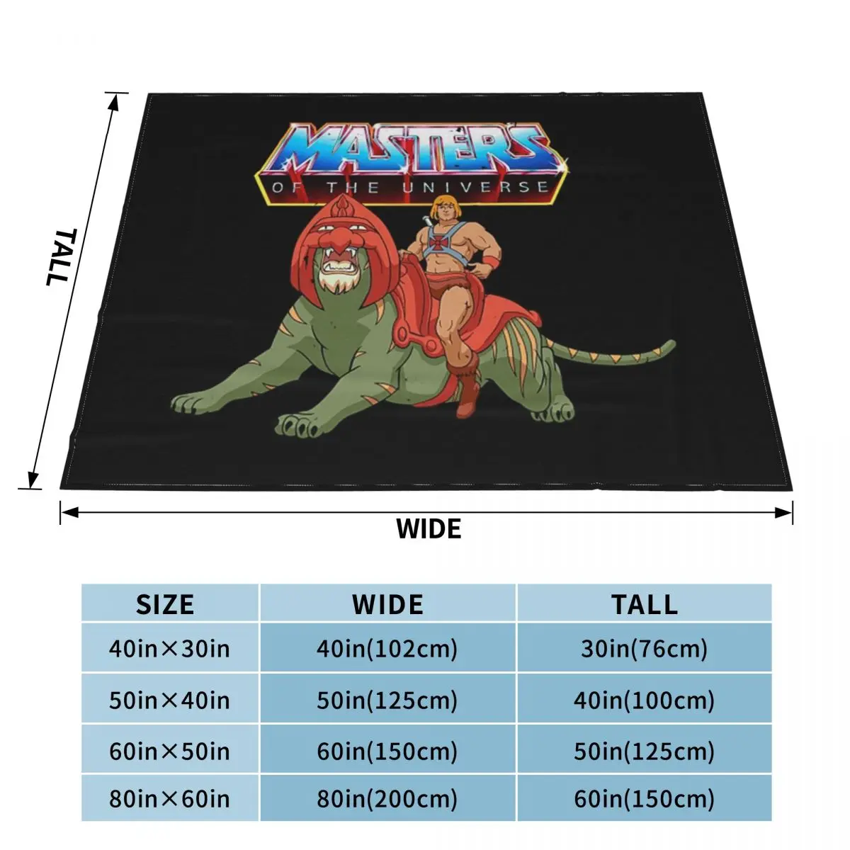 He-Man and Battle Cat Throw Blanket Moving Blankets Sofas Of Decoration Blankets