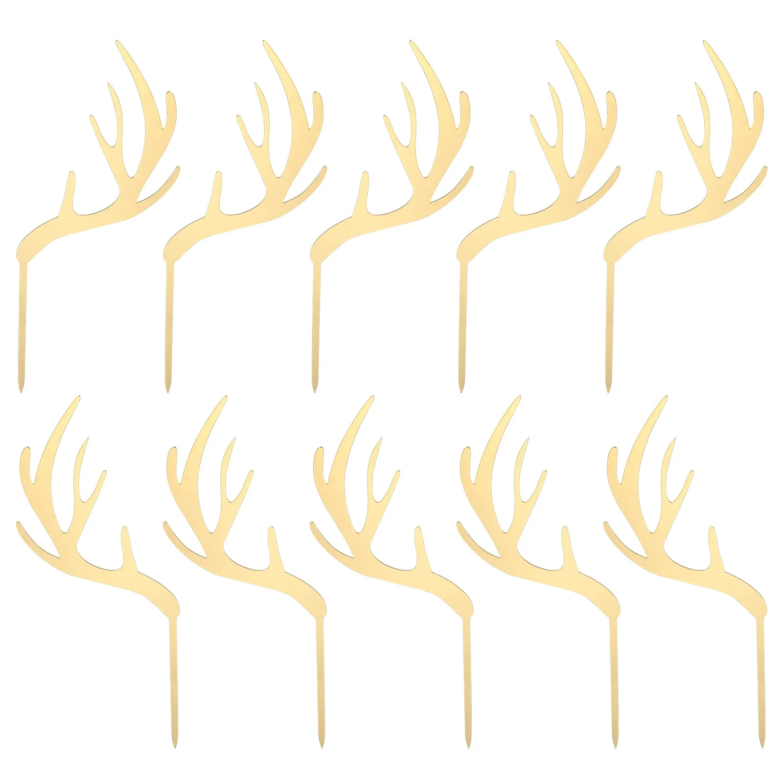 

5Pcs Deer Antler Cake Decorations Cartoon Theme Food Picks for Christmas Birthday Baby Shower Festive Events Red