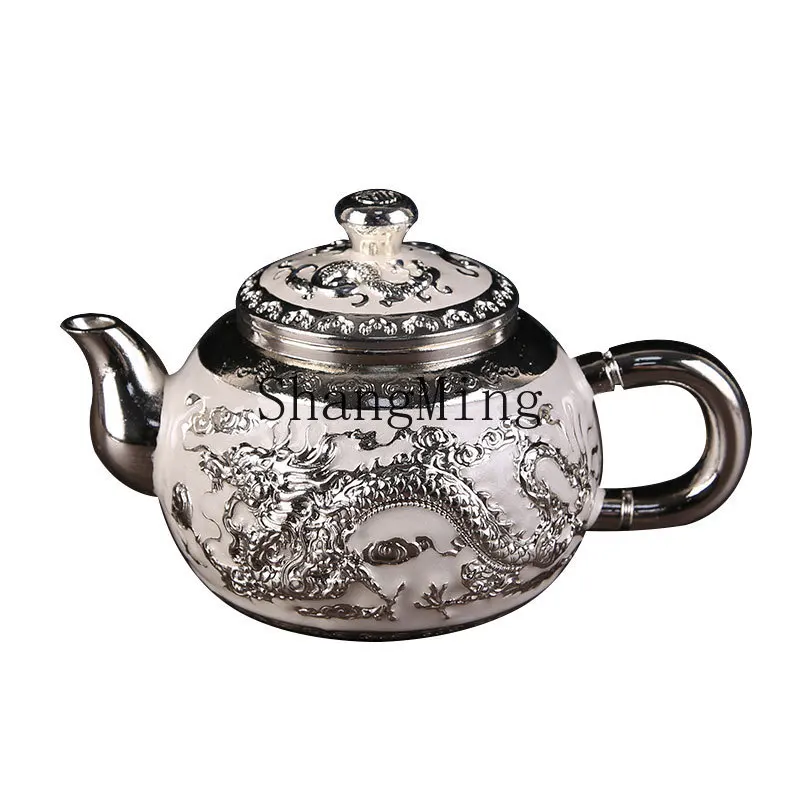 

DSA high-grade silver kung fu tea set, teapot wine set, dragon and phoenix tea set, business gift-giving, good wholesale.