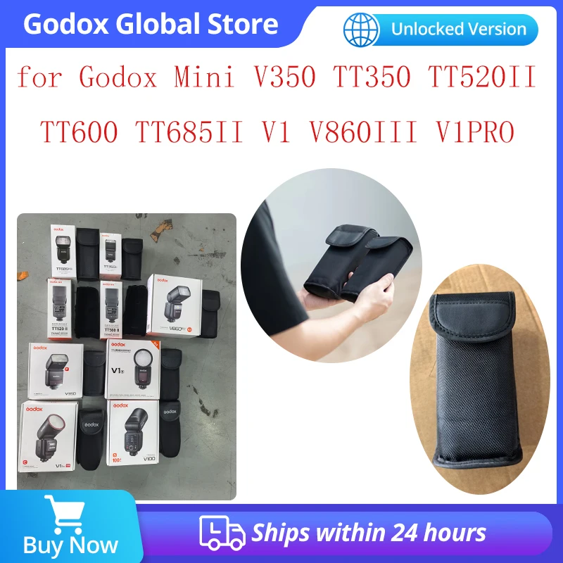 

Оригинальный защитный чехол-сумка Godox для вспышек Godox Mini V350, TT350, TT520II, TT600, TT685II, V1, V860III, V1PRO
