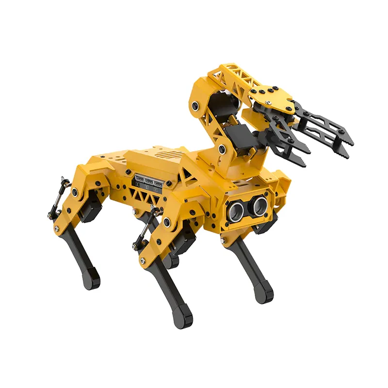 ESP32 AI Metal Plate Robot Dog with Robot Arm CLaw For Arduino Robot for Python for Scratch Graphical Programmable Robot DIY Kit