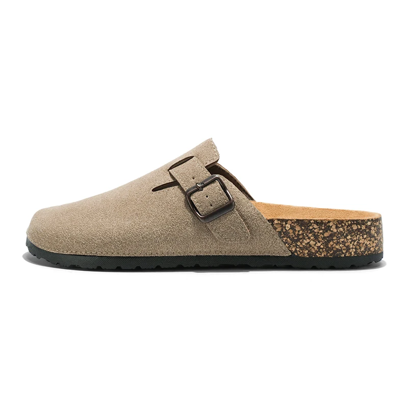 

2025 Cork Footbed Clogs For Women Fashion Leather Comfort Potato Shoes With Arch Support Indoor Outdoor Beach Slippers