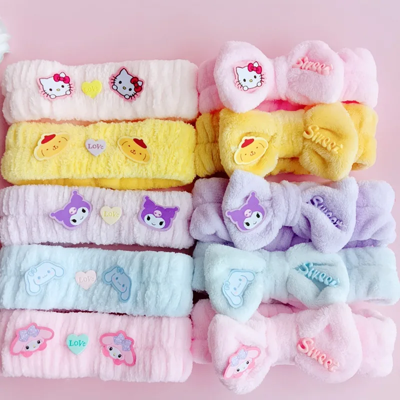 

New model for Melody Kukomi embroidered face mask hairband for girls - a cute and sweet hair accessory for applying facial masks