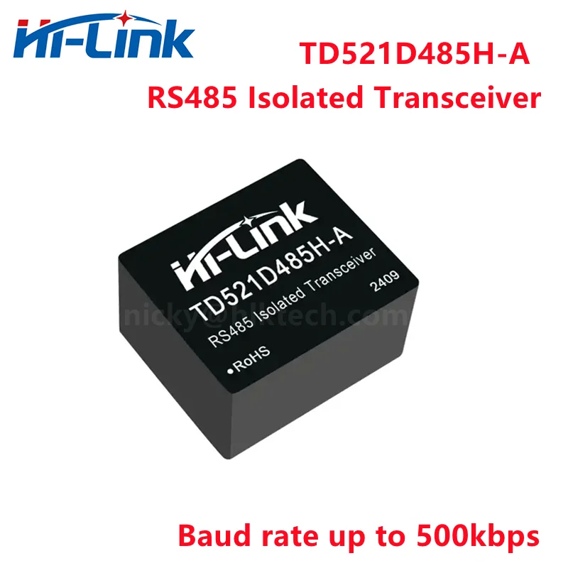 Hi-Link ใหม่ความเร็วสูงการสื่อสารแยกโมดูลอินเทอร์เฟซ TD521D485H-A เดี่ยว Auto Transceiver RS485