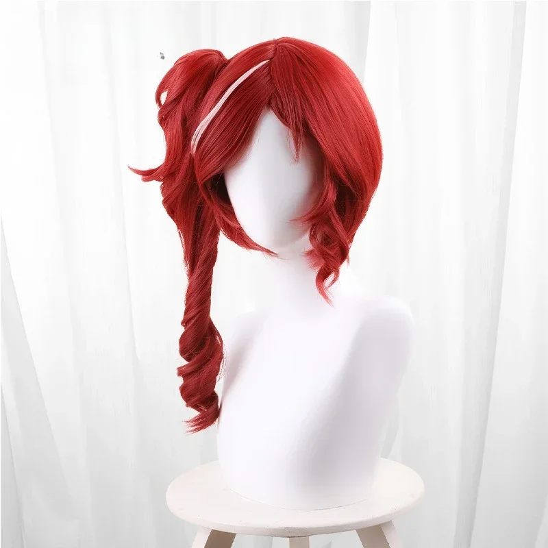 Game Crimson Cosplay Wig 60cm Women Synthetic Hair Game Identity Ⅴ Priestess Fiona Gilman Halloween Party + Wig Cap