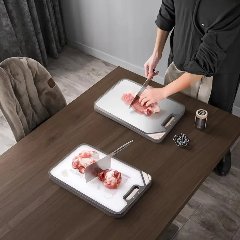 Double-sided fruit thickened household ebony stainless steel plastic food grade antibacterial mildew-proof solid chopped