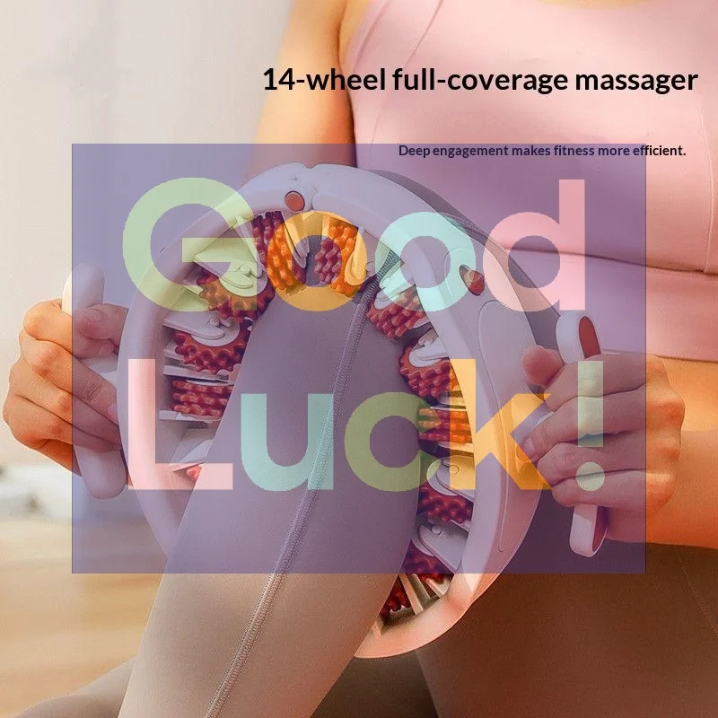 【WA】Multi-function Ring Leg Massager Massage Roller Detachable Handles For Full Body Neck Shoulder Abdominal Muscle Slimming